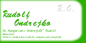 rudolf ondrejko business card